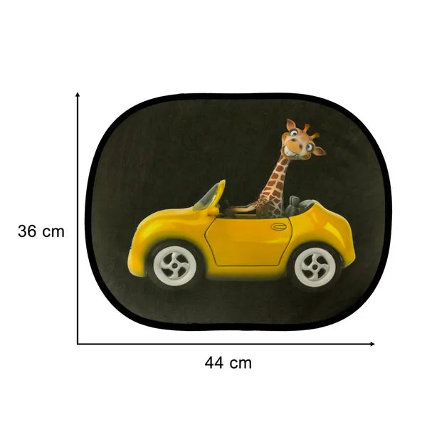 Statikus tapadású autó ablak napellenző, zsiráf minta, 2 db