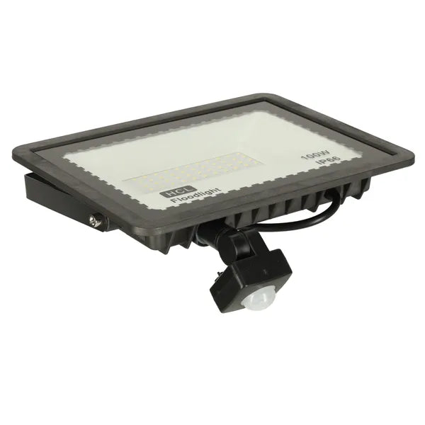 100 W LED mozgásérzékelős reflektor, 6500 K, 2-10 m hatótáv