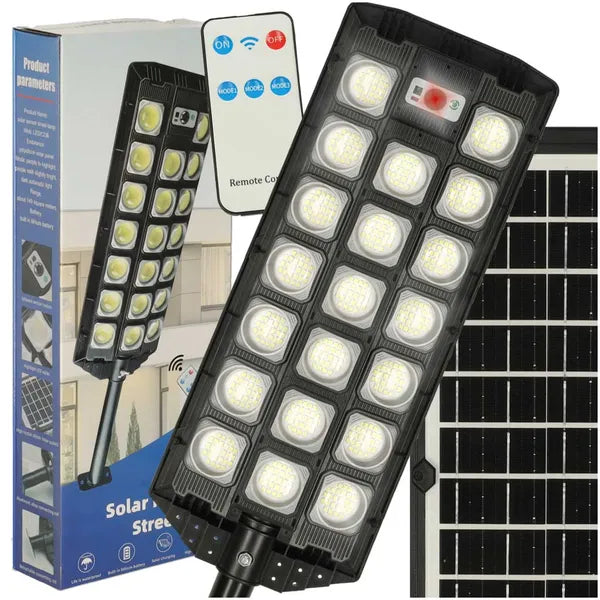 Napelemes LED reflektor PIR szenzorral, 60 W, 20 000 lm, IP65, távirányító