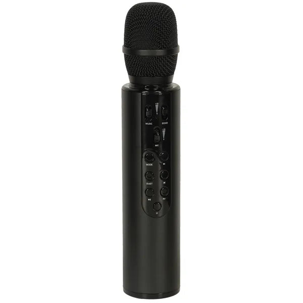 Vezeték nélküli karaoke mikrofon Bluetooth hangszóróval 2000 mAh, SD/USB, fekete