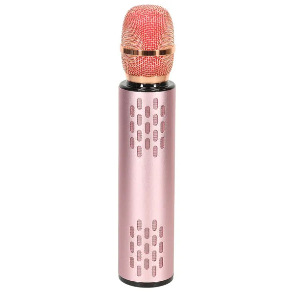Vezeték nélküli karaoke mikrofon hangszóróval, Bluetooth, 2000 mAh, rózsaszín