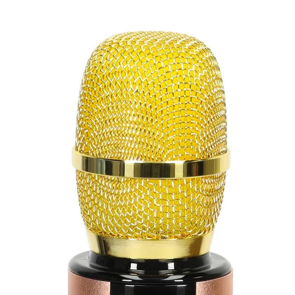 Arany vezeték nélküli karaoke mikrofon Bluetooth hangszóróval 2000 mAh