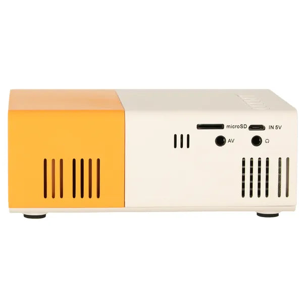 Mini hordozható LED projektor 24–60” HDMI/USB, fehér-narancs