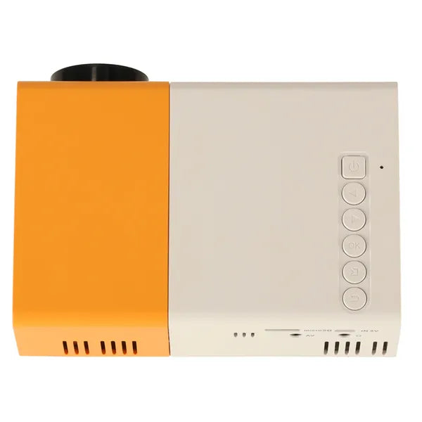 Mini hordozható LED projektor 24–60” HDMI/USB, fehér-narancs