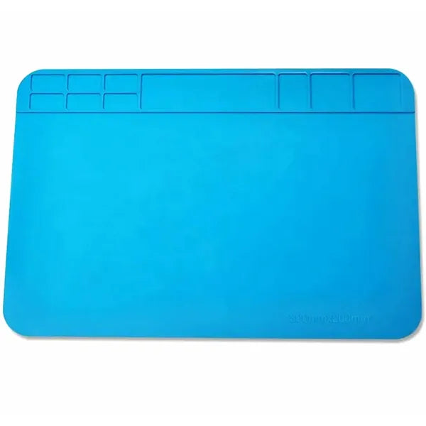Antisztatikus szilikon szerelő alátét 30×20 cm, 500 °C hőálló, rekeszes