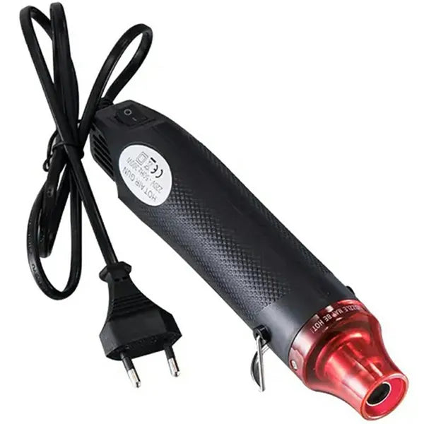 Kézi hőlégfúvó 300w 170°c fekete-piros