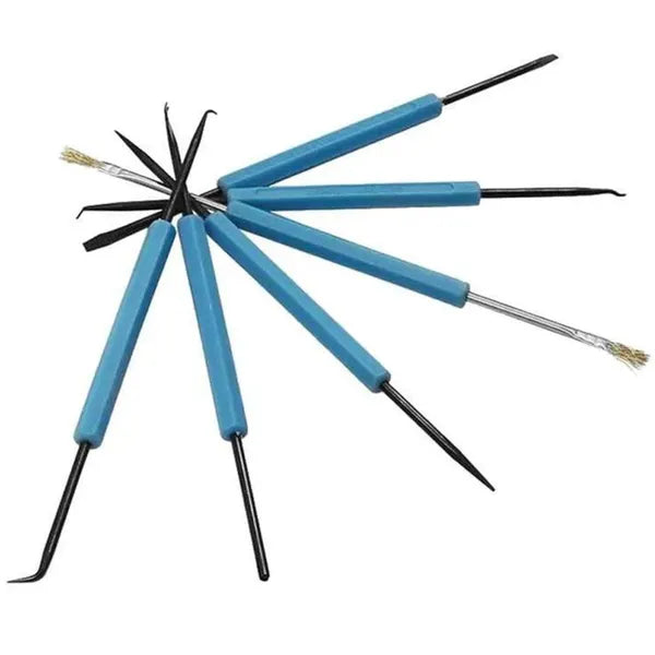 6 részes precíziós kaparó- és kampószerszám készlet elektronikához, 18 cm