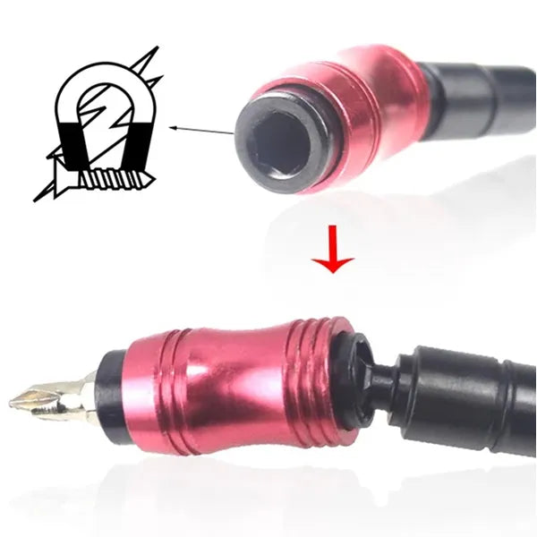 Mágneses 1/4'' HEX szögadapter csavarozóhoz, 20°-ig állítható, 90 mm
