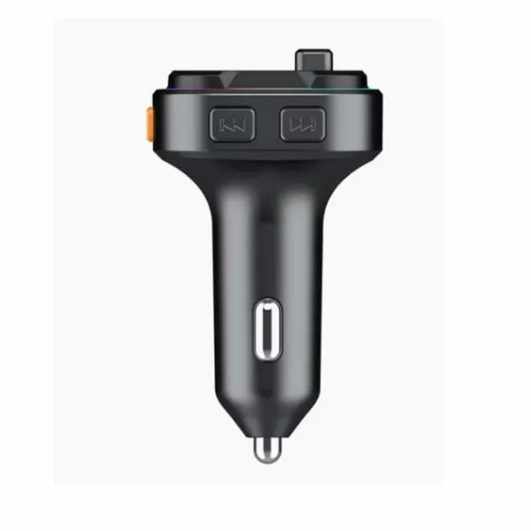Bluetooth 5.0 autós FM transzmitter RGB világítással, USB-C/USB-A, microSD
