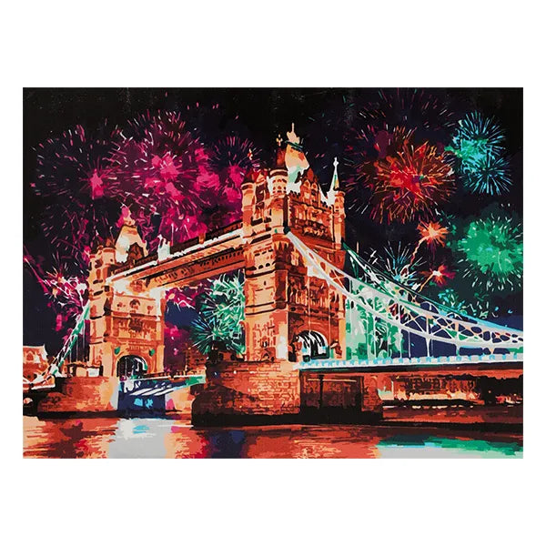 Festés számok szerint vászonkép híd motívummal 50×40 cm