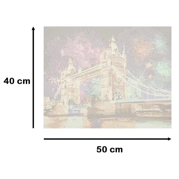 Festés számok szerint vászonkép híd motívummal 50×40 cm