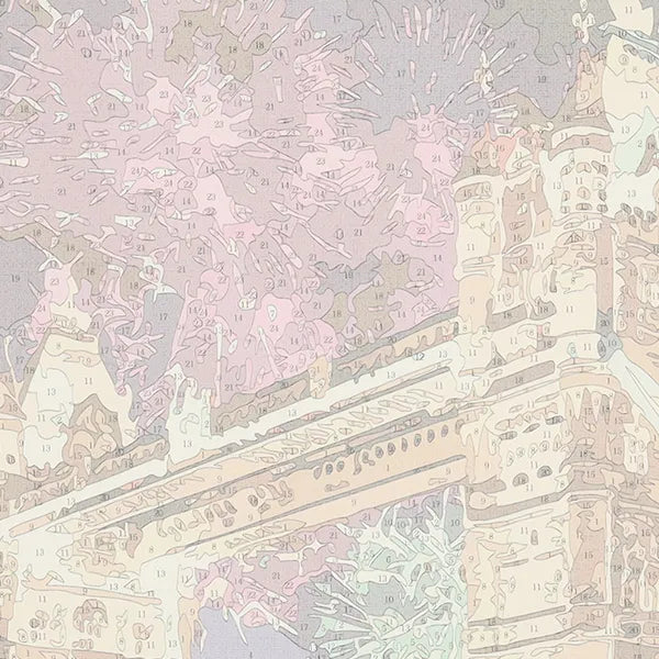 Festés számok szerint vászonkép híd motívummal 50×40 cm