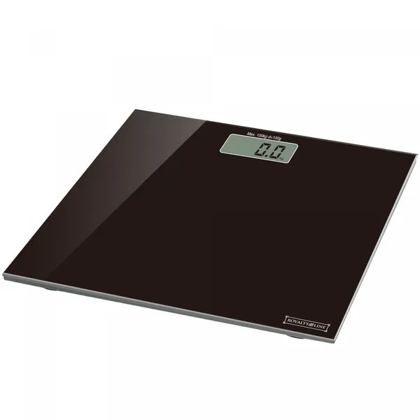 Digitális személymérleg LED kijelzővel, 180 kg, fekete edzett üveg