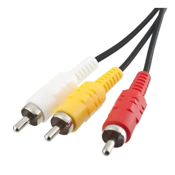 AV kábel 3×RCA PlayStation 1/2/3 konzolokhoz, 1,8 m, fekete