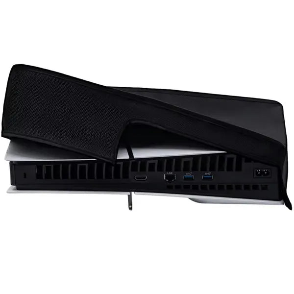 Porvédő huzat fekvő PlayStation 5 Slim konzolhoz, fekete poliészter