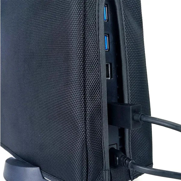 Fekete függőleges porvédő huzat Sony PlayStation 5 konzolhoz