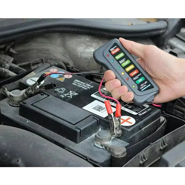 12 V-os autóakkumulátor teszter LED jelzőkkel, PT11