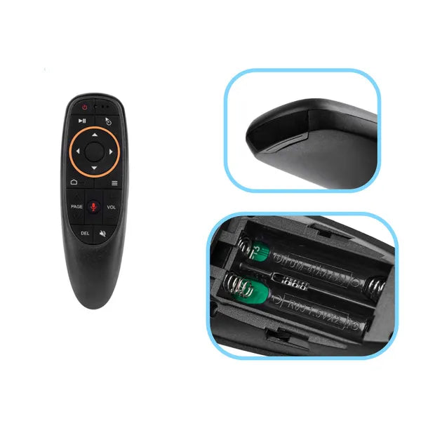 G10 2,4 GHz légiegér távirányító mikrofonnal, USB vevő, PC/Smart TV