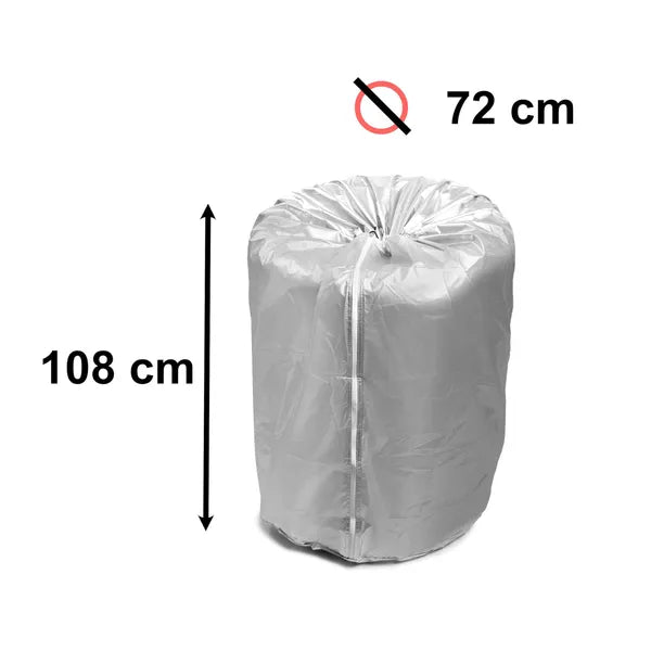 Vízhatlan autógumi-takaró cipzárral, ezüst, 13–17 col