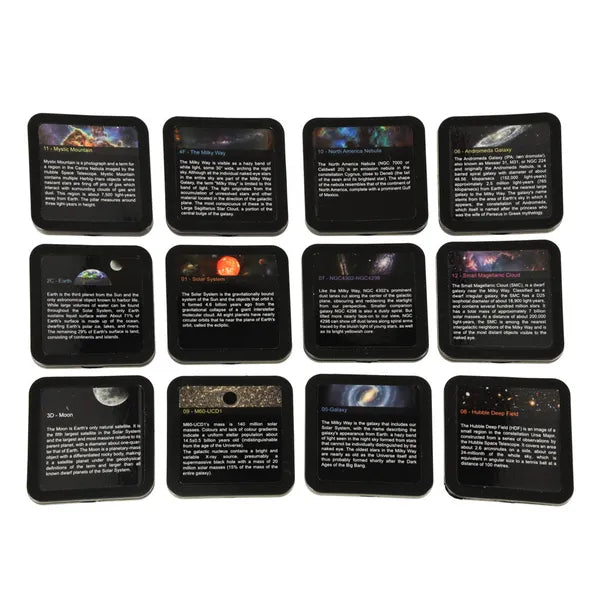 LED csillagvetítő planetárium lámpa USB, 12 lemez, 360° forgás, időzítő
