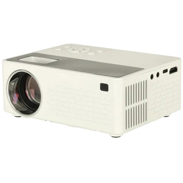 Hordozható LED projektor 1920×1080 Full HD, 28–100” képátló, fehér