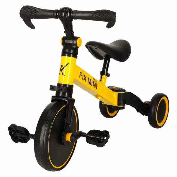 3 az 1-ben futóbicikli Trike Fix Mini, sárga, 18 hó-4 év, 30 kg