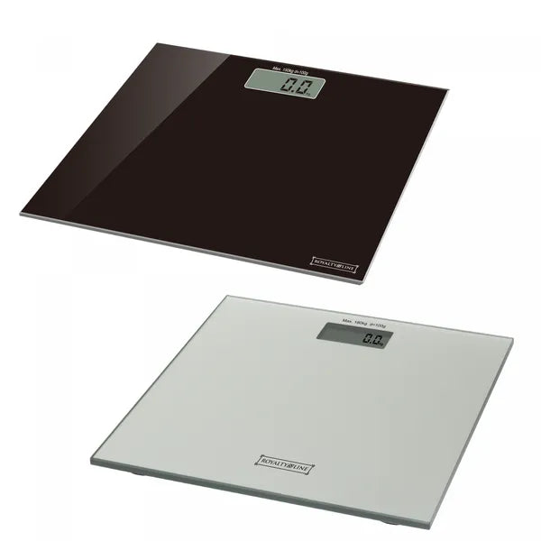 Digitális személymérleg LED kijelzővel, 180 kg, fekete edzett üveg