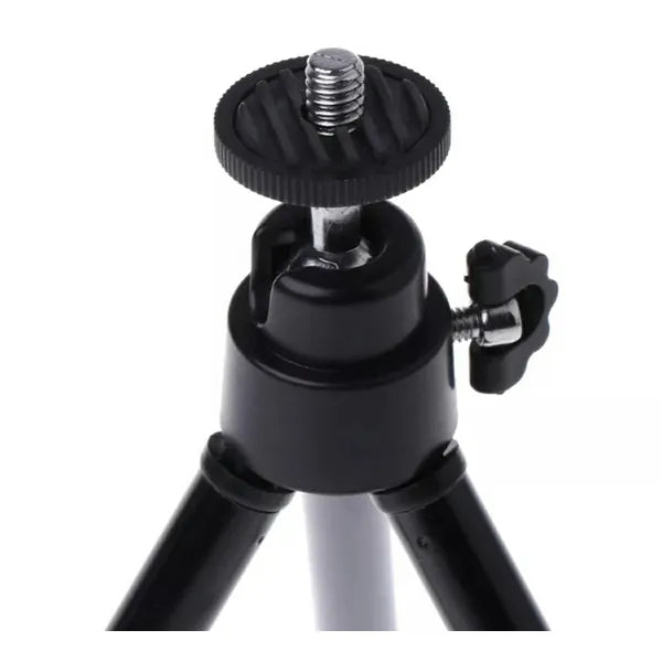 Mini alumínium fotóállvány, 23 cm max magasság, 1/4″ univerzális menet, fekete