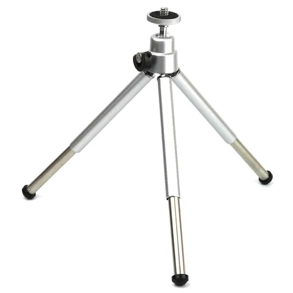 Asztali fotóállvány, 23 cm, alumínium, 1/4'' univerzális menet, ezüst