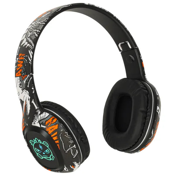 Fekete Bluetooth 5.1 gamer fejhallgató RGB, mikro SD, összecsukható