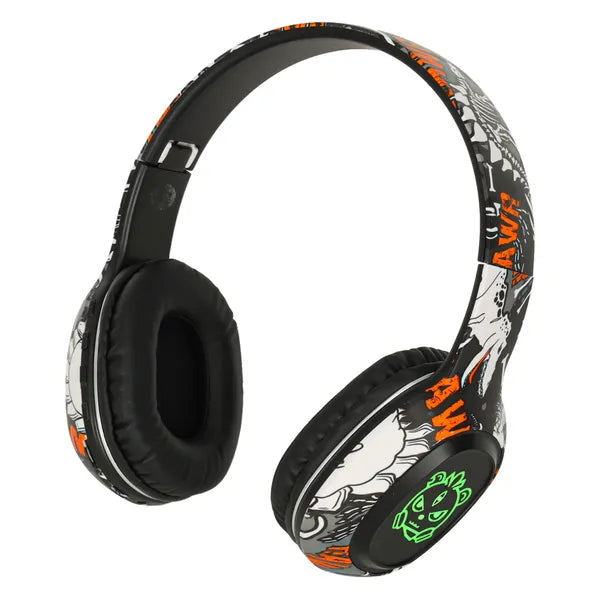 Fekete Bluetooth 5.1 gamer fejhallgató RGB, mikro SD, összecsukható