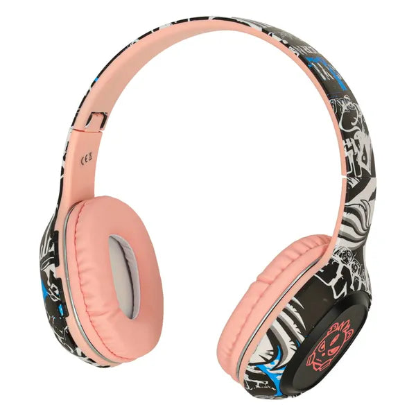 Vezeték nélküli Bluetooth 5.1 gamer sport fejhallgató, RGB, rózsaszín