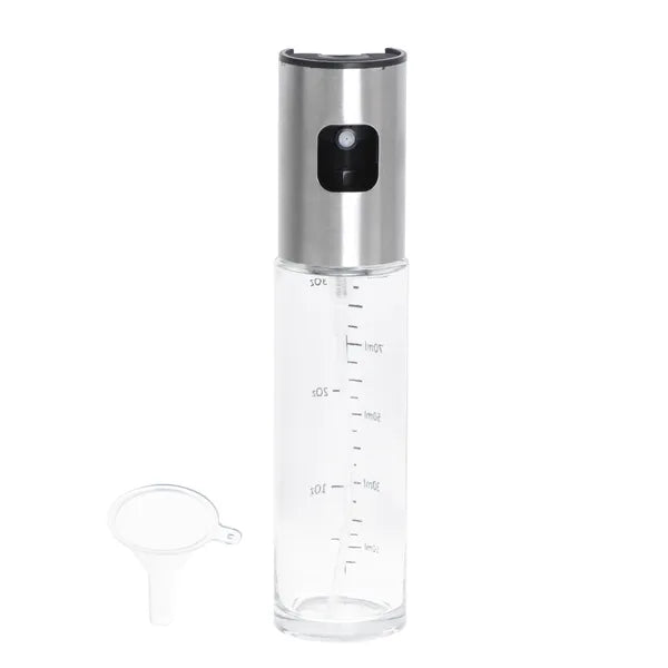 100 ml üveg olajspray skálával és rozsdamentes pumpával