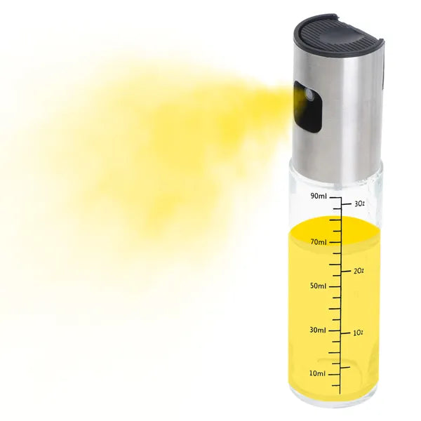 100 ml üveg olajspray skálával és rozsdamentes pumpával