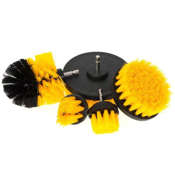Tisztító kefe készlet fúróhoz, 5 db, nylon sörtével
