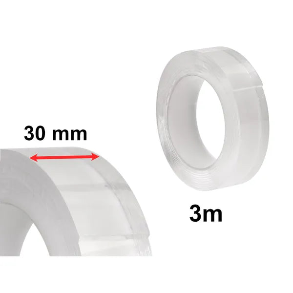 Vízálló nano kétoldalas ragasztószalag 30 mm x 3 m