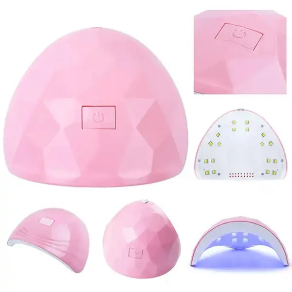 UV LED körömlámpa 54 W, 18 LED, rózsaszín, USB, 60/120 s időzítő