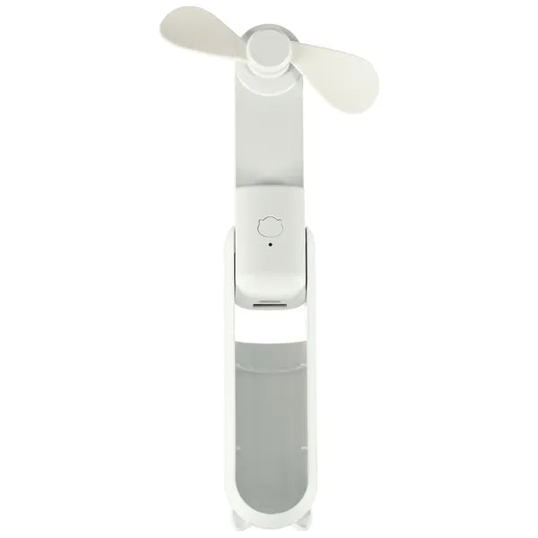 Összecsukható mini USB-C asztali-kézi ventilátor 1200 mAh powerbank, fehér