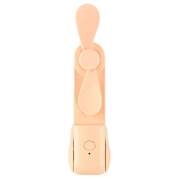 Mini összehajtható USB asztali-kézi ventilátor powerbank funkcióval, rózsaszín