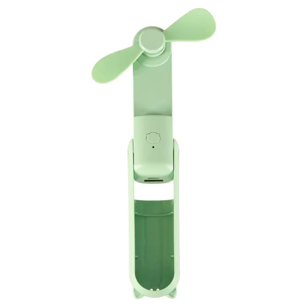 Hordozható mini USB ventilátor 3 sebességgel, powerbank funkcióval, zöld