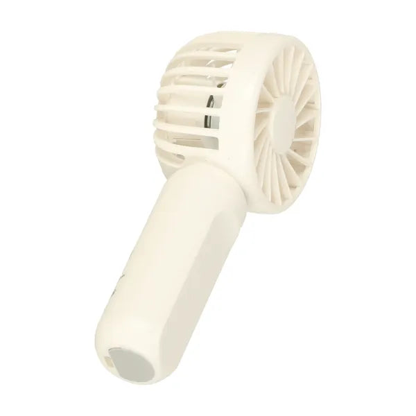 Mini USB-C tölthető asztali és kézi ventilátor, 13,8 cm, 1200 mAh, fehér