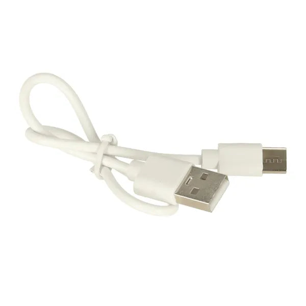 Mini USB-C tölthető asztali és kézi ventilátor, 13,8 cm, 1200 mAh, fehér