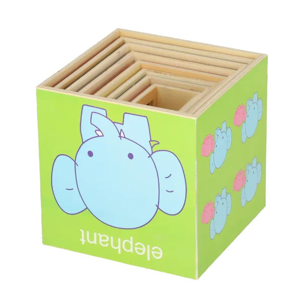 Fa Montessori torony formaválogató, 71 cm, 12 hó+