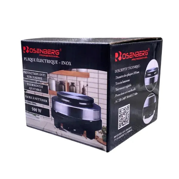 Rosenberg YG-105 rozsdamentes acél elektromos főzőlap 500 W 185 mm