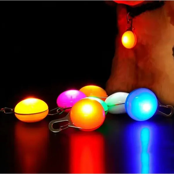 Piros LED világító függő nyakörvre kutyáknak, 3 mód, 5 cm