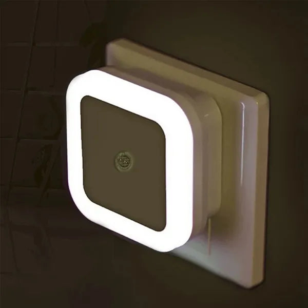 LED éjszakai fény fényérzékelővel, konnektoros, 1 W, fehér