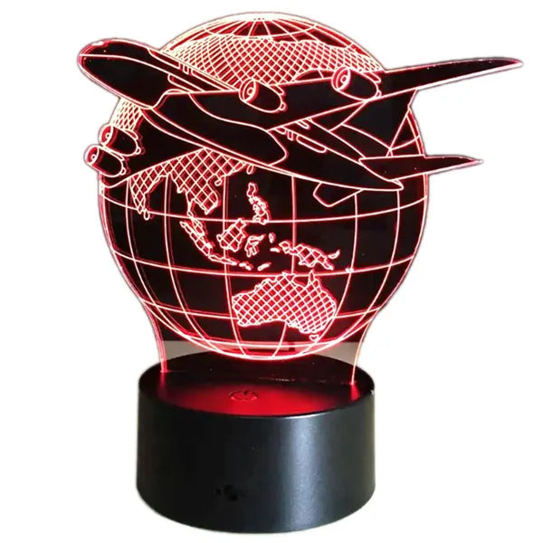 3D földgömb alakú éjszakai fény, LED lámpa színes háttérvilágítással, távirányítóval, USB