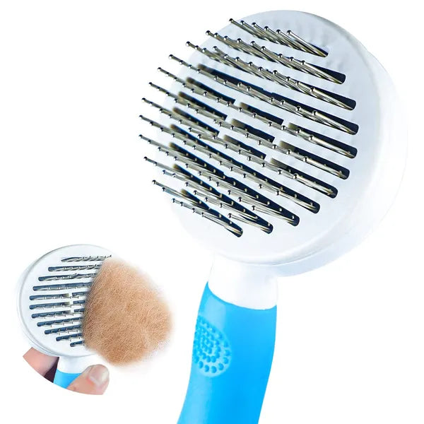 Öntisztító szőreltávolító kefe kutyáknak és macskáknak, 10 cm PP+acél