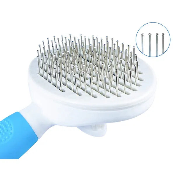 Öntisztító szőreltávolító kefe kutyáknak és macskáknak, 10 cm PP+acél