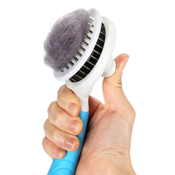 Öntisztító szőreltávolító kefe kutyáknak és macskáknak, 10 cm PP+acél